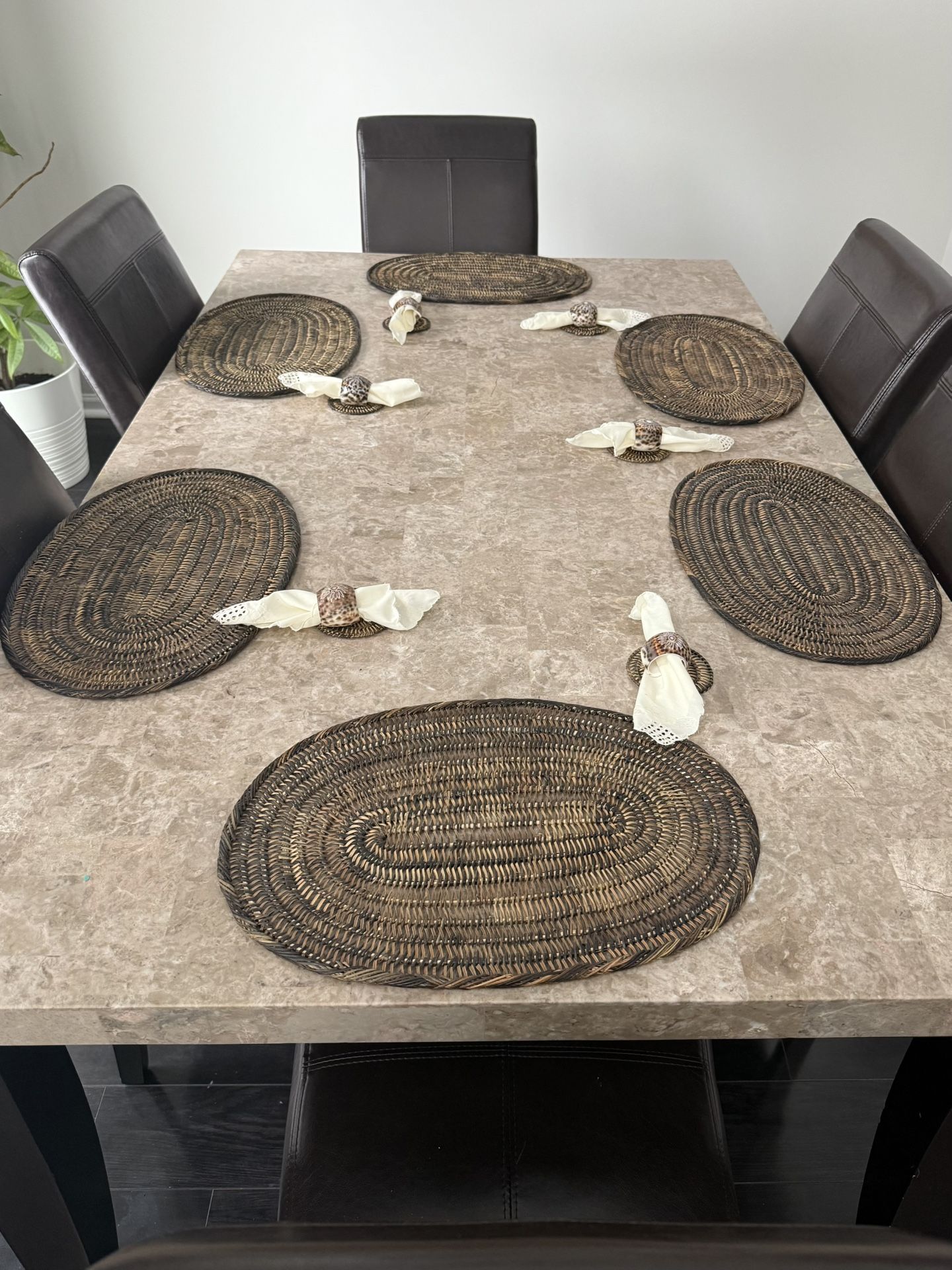 Dining Table woven Nito Vine Placemat set for 6