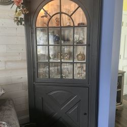 Lighted Corner Cabinet 