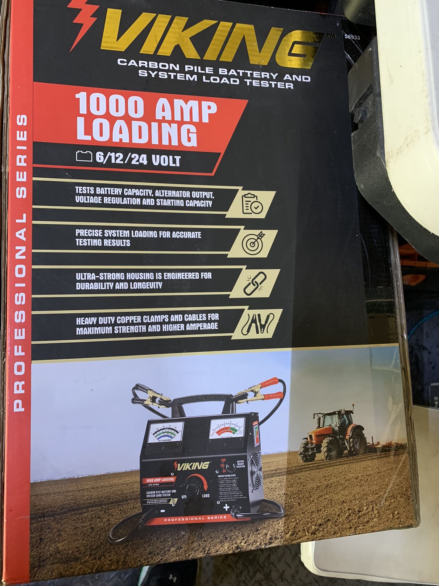 VIKING 1000 Amp DC, 6/12/24V Carbon Pile Battery and System Load Tester