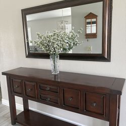 Entry table and mirror