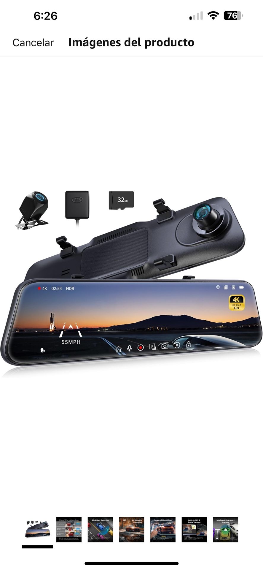 4K Mirror Dash Cam