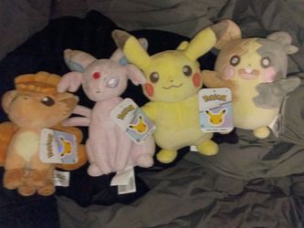 Pokemon plush new with tags 30th anniversary pastel Vulpix Espeon Pikachu morpeko