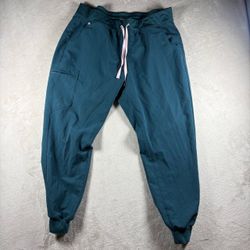 Figs Pants Scrubs Women’s Caribbean Blue XL Zamora Joggers Technical #2165