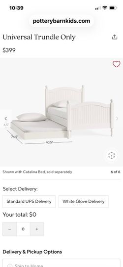 Pottery Barn Kids Universal Trundle Bed