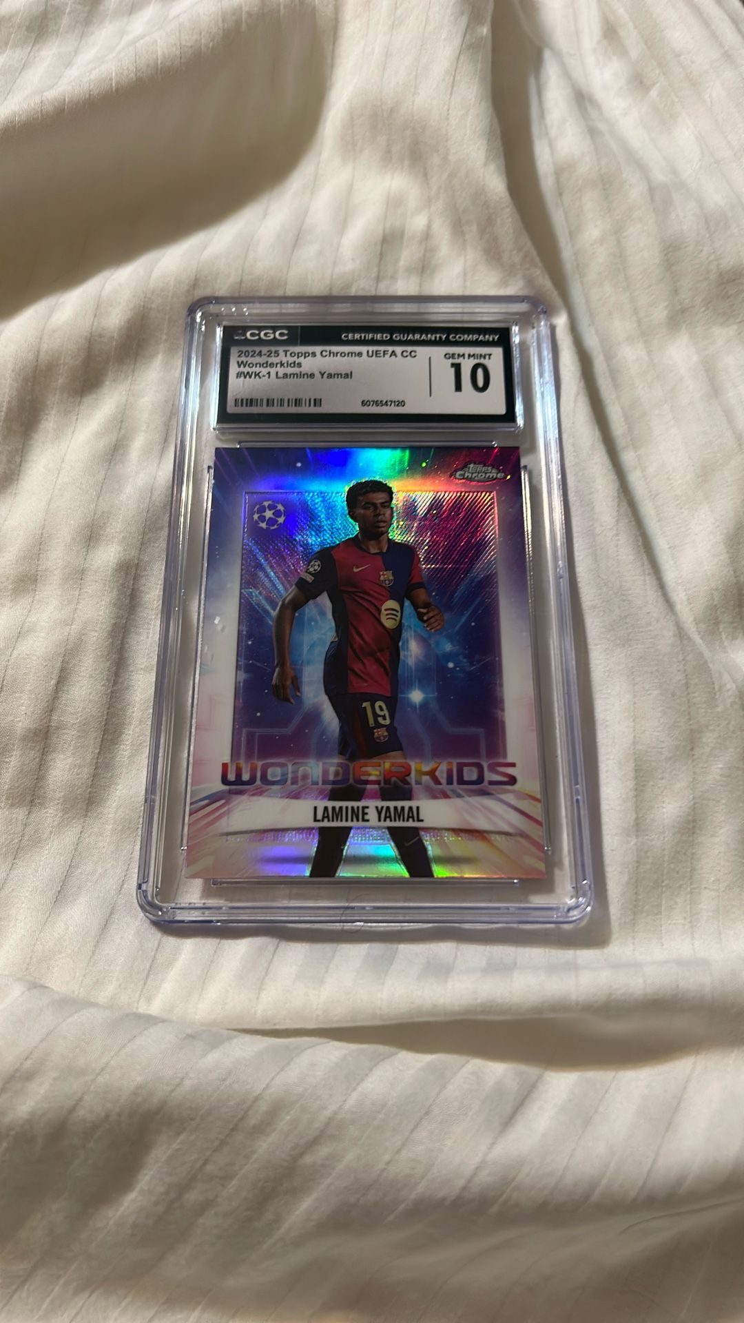 Lamine Yamal Topps Chrome Wonderkids Gem Mint 10