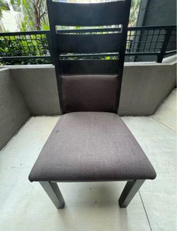 4 Dark Wood Dining Chair