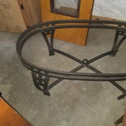 Solid Glass Top Coffee Table 3ft Oval 2ft Across 