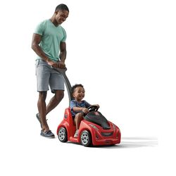Kids push car