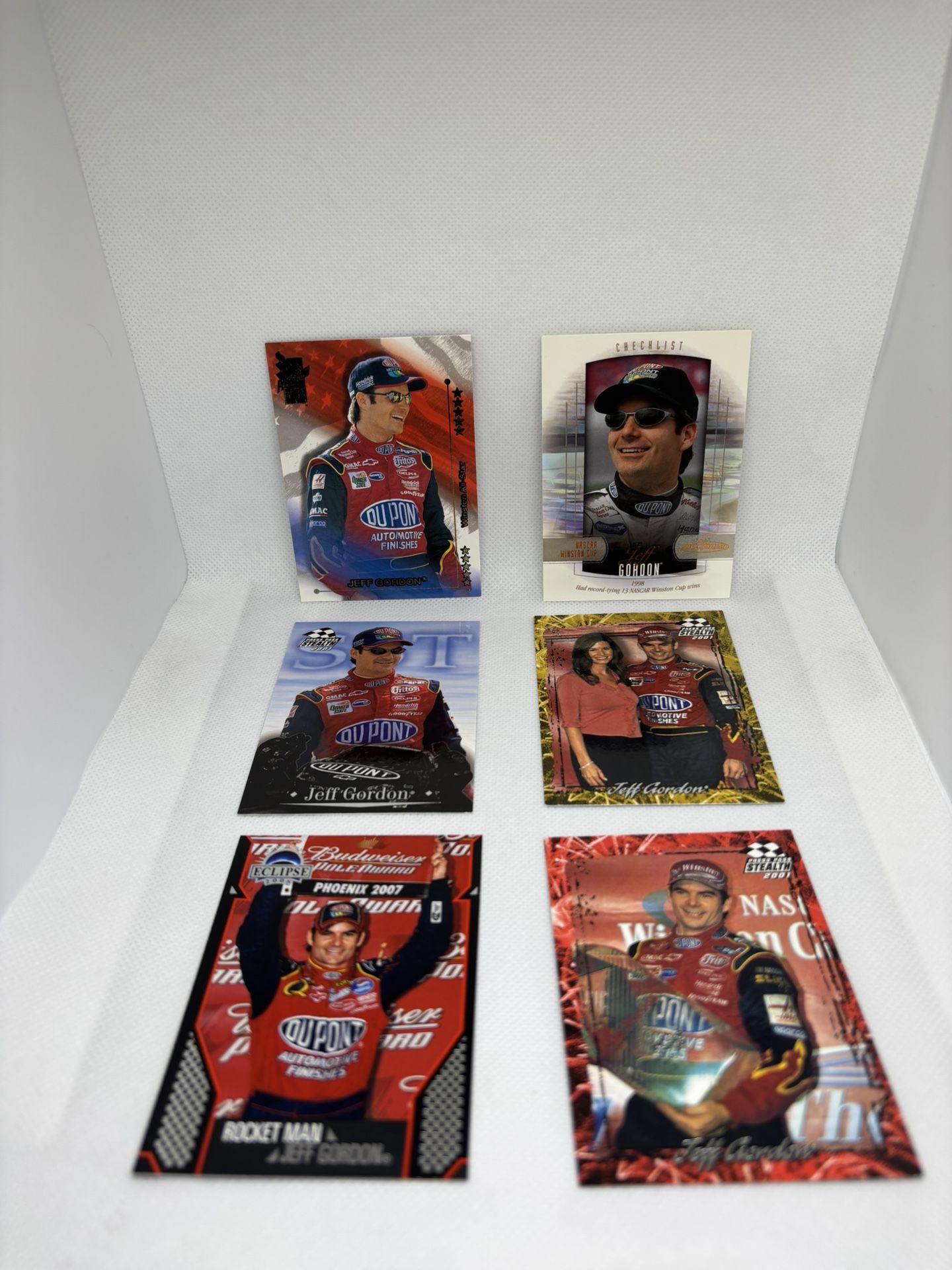NASCAR Racing, Jeff Gordon, 2000’s Trading Card Lot (6 Cards).