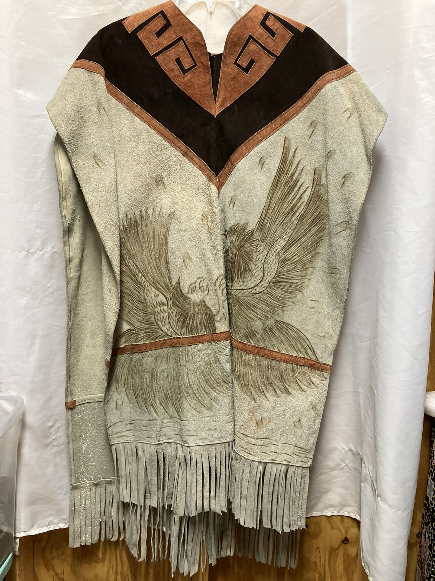 Vintage 1970 Mexican Rooster Graphic Poncho