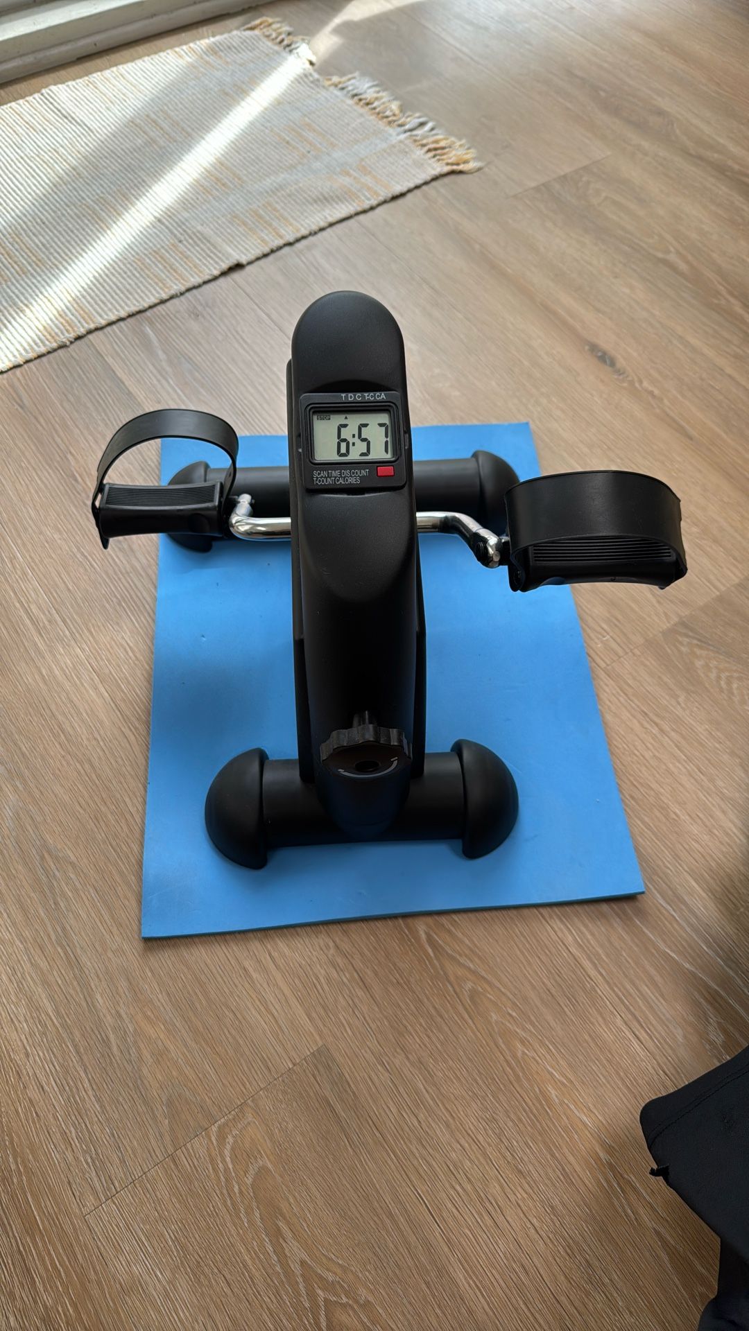 Mini Exercise Bike with Adjustable Resistance and LCD Display