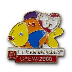 McDonald’s Pin Teenie Beanie Babies Crew 2000 Ty Beanie Fish Metal Lapel Pin