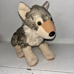 wild republic sitting wolf plush