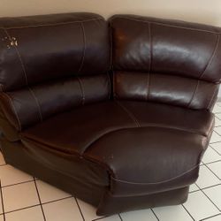 Brown Leather Couch