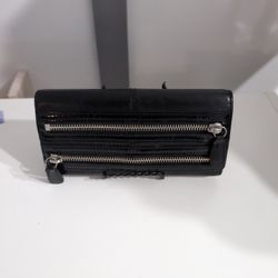 Stylish Black Leather Coach Purse 