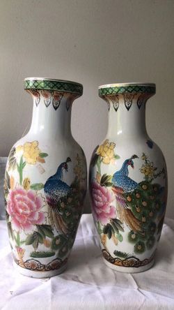Oriental Ceramic Large Vases Brand New