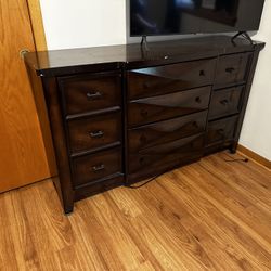 Heavy Wooden Bedroom Set 