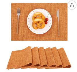 New Table Placements. Orange Pumpkin Color For Halloween