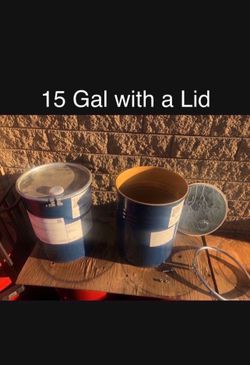 Metal Drums With Removable Lids 15 Gallons