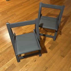 Folding Dining Chairs with Padded Seats 2 Pack Wooden Folding Chairs for Kitchen Table Event Party Indoor 198LB Weight Capacity (Grey) Grey With Seat 