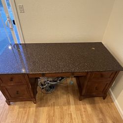 Desk And Matching Filing Cabinet