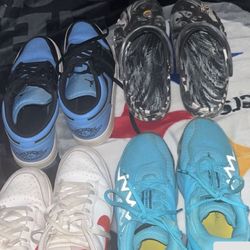 jordan 1, nike dunks, donovan mitchell basketball shoes, crocs