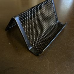 Black Mesh Business Card Holder