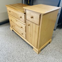 Quality Maple Changing Dresser