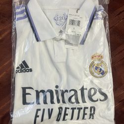 Adidas Real Madrid Home 2022/23 Soccer Football Authentic Jersey Sz L Large New 