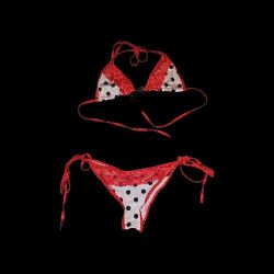 2-piece Polka-dot Bikini Swimsuit Set 