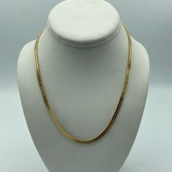 14kt Yellow Gold Wheat Link Chain 18”