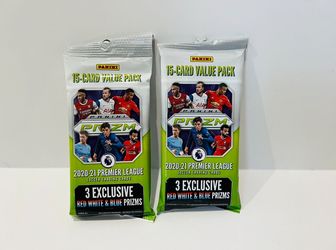 2020-21 Panini Prizm Premier League Soccer Cello Pack Factory Sealed Lot of 2