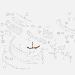 Hyundai OEM 17-18 Elantra Front Bumper-upper Reinforcement Left 86553F3000