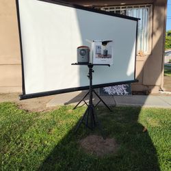 Projector With Screen And Stand