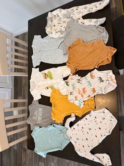 3-6 M Infant Onesies/ Pajamas