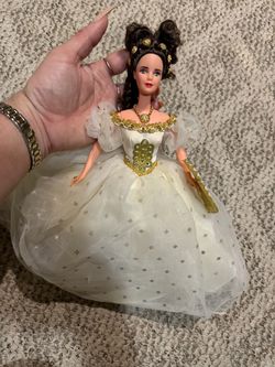 Barbie Doll in Ivory Gold Ball Gown vintage collectible