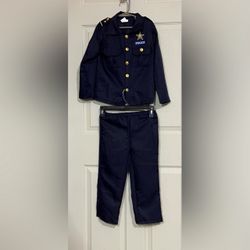 Kids Sz 5-7 Deluxe Police Officer Costume with Accessories