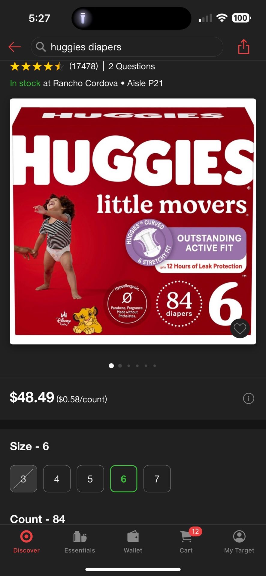 Huggies Sz 6 3 Boxes