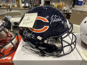 Dj Moore And Justin Fields Autograph Chicago Bears Helmet