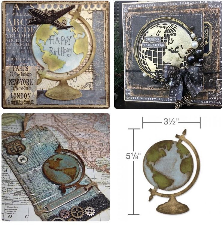 Tim Holtz Vintage Globe Big Dies