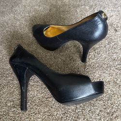 Michael Kors black Peep Toe Heels size 9