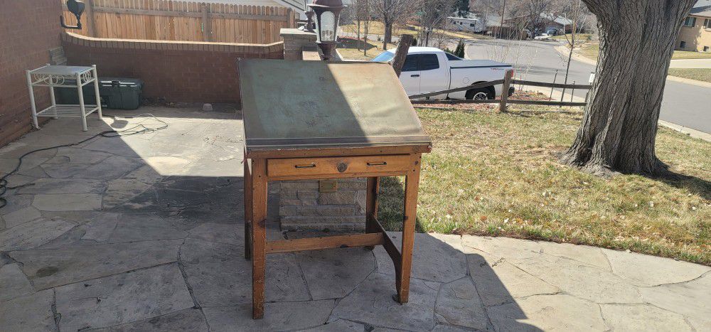 Antique Drafting Table 