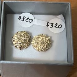 Gold Nugget Earrings