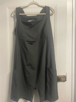 New Grey Girlfriend Collective Romper With Pockets