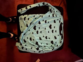 Light Blue Heart Print Soft Blanket