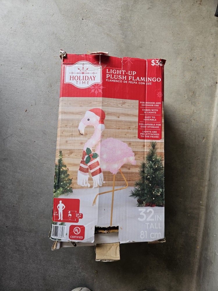 New In The box light-up plush flamingo