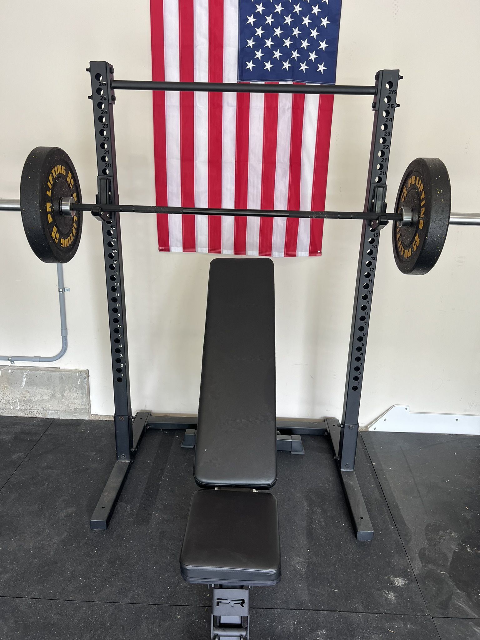 PR Lifting Squat Rack / Bar / Adjustable Bench