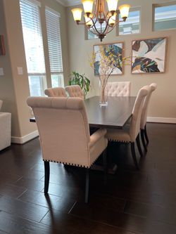 Dining room table and chairs