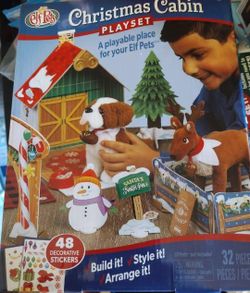 Elf On The Shelf Christmas Cabin Playset, NEW