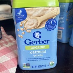 Gerber organic oatmeal 8oz